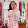 Áo dài cúc họa mi hoa nhí Chaang lụa cổ vuông tay lỡ - Thiết kế truyền thống, hoàn hảo tiệc lễ tết ADC025 94.194₫ 6