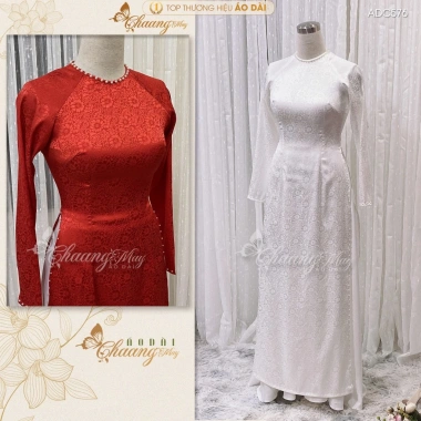 Áo dài cưới đẹp Chaang ADC576 may sẵn 4 tà cổ tròn gấm tơ cao cấp – Giá ưu đãi 458.000₫ 3 Áo dài cưới đẹp Chaang ADC576 may sẵn 4 tà cổ tròn gấm tơ cao cấp – Giá ưu đãi 458.000₫ 3