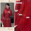 Áo dài cưới Phong Vân ADC882 lụa ren nhũ suông bầu, cô dâu và chú rể dự tiệc hỏi đẹp - 486.675₫ 4