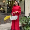 Áo dài dáng suông tay lỡ, cổ tàu rộng, cúc sò, họa tiết in chìm – chỉ 79.000₫ 5