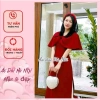 Áo dài đỏ tết 2.024 cách điệu tay choàng tiểu thư - Giá ưu đãi 90k | Áo Dài Hà Nội