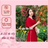 Áo dài đỏ tết 2.024 cách điệu tay choàng tiểu thư - Giá ưu đãi 90k | Áo Dài Hà Nội 2
