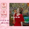 Áo dài đỏ tết 2.024 cách điệu tay choàng tiểu thư - Giá ưu đãi 90k | Áo Dài Hà Nội 4