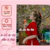 Áo dài đỏ tết 2.024 cách điệu tay choàng tiểu thư - Giá ưu đãi 90k | Áo Dài Hà Nội 5