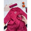 Áo dài đỏ thêu Tết bé trai kèm quần lụa, mấn và túi lì xì - Giá chỉ 209.000₫ 3