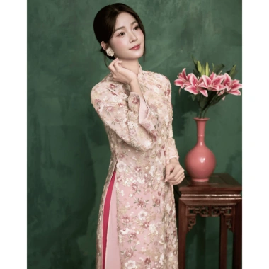 Áo Dài Đôi Mẹ Bé Gái Dáng Nam Quý Phái - Set Đồ Đôi Tết Lễ Hội Giá Ưu Đãi 595k