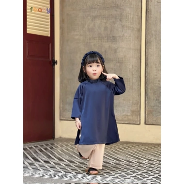 Áo Dài Fbaby trẻ em trơn cao cấp, mềm mại, phù hợp Tết, đi chơi, sự kiện - giảm 23% 3