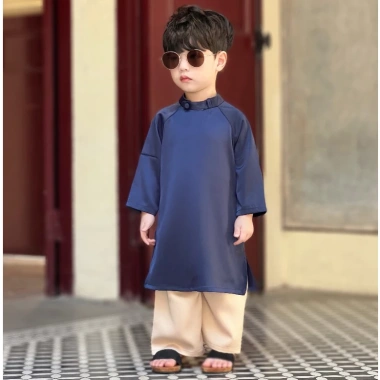 Áo Dài Fbaby trẻ em trơn cao cấp, mềm mại, phù hợp Tết, đi chơi, sự kiện - giảm 23% 10