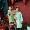 Áo dài gấm cách tân cho bé trai - Hoa văn cổ điển Á Đông, không kèm quần, giá ưu đãi 189k 7