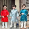 Áo Dài Gấm Dệt Bé Trai 2.024 – Sang trọng, Giá ưu đãi 210.000₫ (Giá gốc 268.800₫)