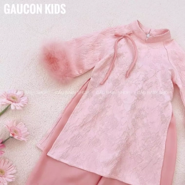 Áo dài GIAI Ý bé gái 8-30kg - Tặng bờm ngọc trai, giảm giá, chỉ 230.000đ (B131) 3