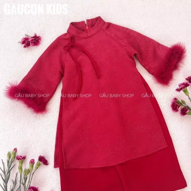 Áo dài GIAI Ý bé gái 8-30kg - Tặng bờm ngọc trai, giảm giá, chỉ 230.000đ (B131) 6