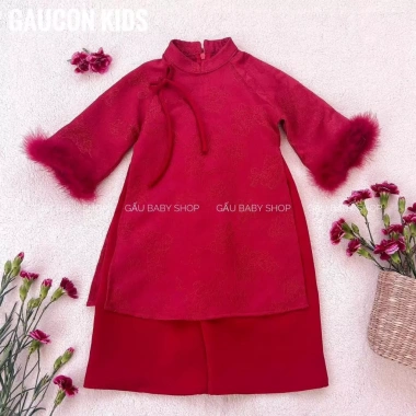 Áo dài GIAI Ý bé gái 8-30kg - Tặng bờm ngọc trai, giảm giá, chỉ 230.000đ (B131) 10