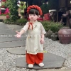 Áo Dài Hoa Kem Thêu Nhím Xù Bé Gái 6 Tháng - 8 Tuổi AD136 Giá 230k 8