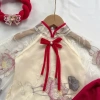 Áo Dài Hoa Sen Kem Bé Gái - Truyền Thống Tết, Đi Tiệc, Giá 198.000 VNĐ 5