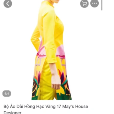 Áo dài hồng hạc Mays House Design - Size L form M, giá ưu đãi 1,300,000₫, giá gốc 1,651,000₫