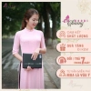 Áo dài hồng phấn CHAANG may sẵn cổ vuông tay lỡ, đính ngọc, vải lụa sang trọng, thiết kế độc đáo – Giá 261.124₫ 4