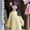 Áo dài Hồng Yến bé gái vải gấm tơ ánh kim, phom tay rộng, vân nhăn, giảm Tết 279.000₫ 9