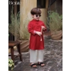 Áo dài lụa cách tân Bernie bé trai kèm quần - mềm tay, phối gấm, giá 248k 7