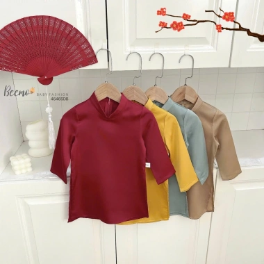 Áo dài lụa Ngọc Trai basic Beemo và quần cho bé nam Tết 2.025 240.000 VND 2
