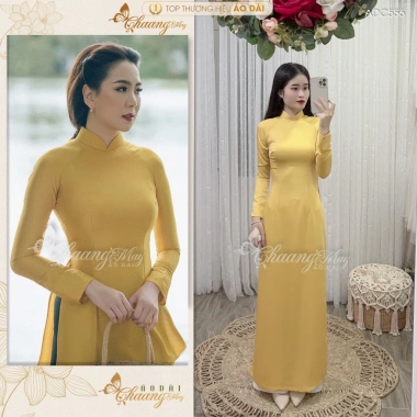 Áo dài lụa tây Chaang ADC556 2 tà dày dặn sang trọng, may sẵn giá 261.124₫ cho lễ tết
