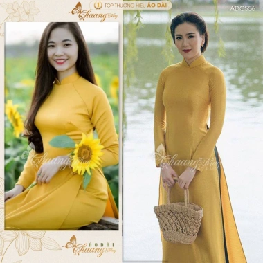 Áo dài lụa tây Chaang ADC556 2 tà dày dặn sang trọng, may sẵn giá 261.124₫ cho lễ tết