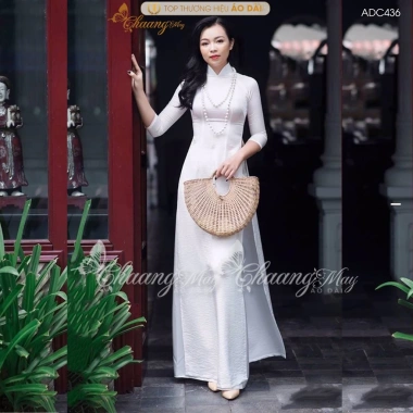 Áo dài lụa tây Chaang ADC556 2 tà dày dặn sang trọng, may sẵn giá 261.124₫ cho lễ tết