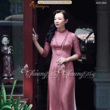 Áo dài lụa tây Chaang ADC556 2 tà dày dặn sang trọng, may sẵn giá 261.124₫ cho lễ tết