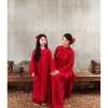 Áo Dài Mẹ Bé Cát Tường Tơ Tằm Ánh Kim Siêu Xinh Màu Tím – Giá 330.000 10
