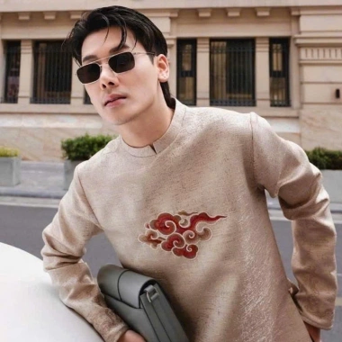 Áo Dài Nam Bảo Long Tafta Muối Tiêu Cao Cấp - Màu Be Ánh Vàng, Xanh Bạc Hà, Phom Đứng Lịch Lãm, Giá 404.000₫