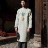 Áo Dài Nam Bảo Long Tafta Muối Tiêu Cao Cấp - Màu Be Ánh Vàng, Xanh Bạc Hà, Phom Đứng Lịch Lãm, Giá 404.000₫ 7