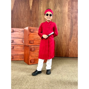 Áo Dài Nam & Bé Trai 6 Nút Linen MR TWINS KID Size 9-45kg - Giá ưu đãi 267.790đ