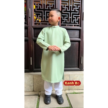 Áo Dài Nam Bé Trai Độn Vai 2Vai Thẳng Rộng MR TWINS KID 10-46kg Không kèm quần 7 Áo Dài Nam Bé Trai Độn Vai 2Vai Thẳng Rộng MR TWINS KID 10-46kg Không kèm quần 7