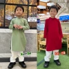 Áo Dài Nam Bé Trai Độn Vai 2Vai Thẳng Rộng MR TWINS KID 10-46kg Không kèm quần 9