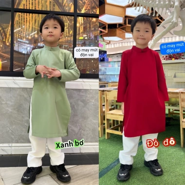 Áo Dài Nam Bé Trai Độn Vai 2Vai Thẳng Rộng MR TWINS KID 10-46kg Không kèm quần 9 Áo Dài Nam Bé Trai Độn Vai 2Vai Thẳng Rộng MR TWINS KID 10-46kg Không kèm quần 9