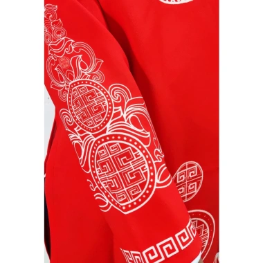 Áo dài nam cách tân đỏ họa tiết truyền thống dân tộc - Giá xưởng 339.000 VNĐ, 7 ngày đổi trả