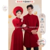 Áo dài nam cách tân Nhung truyền thống Tiệm 90 - May sẵn màu đỏ, đô vàng, xanh cho tiệc cưới lễ tết AD90.131 2