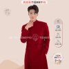 Áo dài nam cách tân Nhung truyền thống Tiệm 90 - May sẵn màu đỏ, đô vàng, xanh cho tiệc cưới lễ tết AD90.131 8
