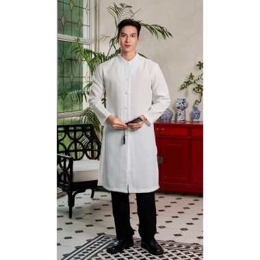 Áo Dài Nam Cách Tân Nút Bọc Vải Linen - Mr Twins, không kèm quần, giá 380k 2