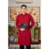 Áo Dài Nam Cách Tân Nút Bọc Vải Linen - Mr Twins, không kèm quần, giá 380k 4