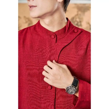 Áo Dài Nam Cách Tân Nút Bọc Vải Linen - Mr Twins, không kèm quần, giá 380k 8