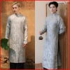 Áo Dài Nam Cách Tân Tafta Vân Gỗ Không Nhăn Không Nhàu Cao Cấp - Giá 224.500₫ 10