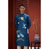 Áo dài nam cách tân truyền thống xanh navi thêu hạc size 50-105kg Hoàng Mai giá 409.000đ 6