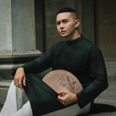 Áo dài nam cách tân vải Linen BIGSIZE 100kg - Không kèm quần, giảm còn 300.000₫