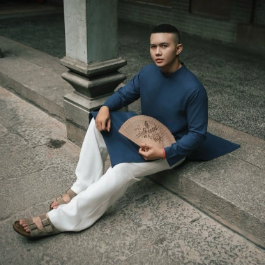 Áo dài nam cách tân vải Linen BIGSIZE 100kg - Không kèm quần, giảm còn 300.000₫