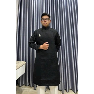 Áo Dài Nam Cách Tân Vải Tafta Vân Gỗ 2H – Giá chỉ 250k tại Unisex Store