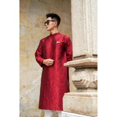 Áo dài nam cao cấp tơ dệt sang chảnh, form chuẩn, size chuẩn - Giá 370.000 VNĐ