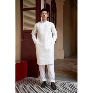 Áo dài nam cao cấp tơ dệt sang chảnh, form chuẩn, size chuẩn - Giá 370.000 VNĐ