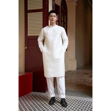 Áo dài nam cao cấp tơ dệt sang chảnh, form chuẩn, size chuẩn - Giá 370.000 VNĐ