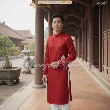 Áo dài Nam CHAANG ADC817 cách tân truyền thống, may sẵn cài tua chuông, thích hợp chụp hình tiệc cưới lễ tết - 262.600 VND 8
